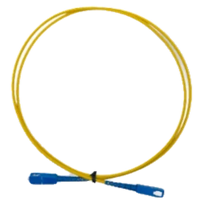 Two yellow fiber patch cords